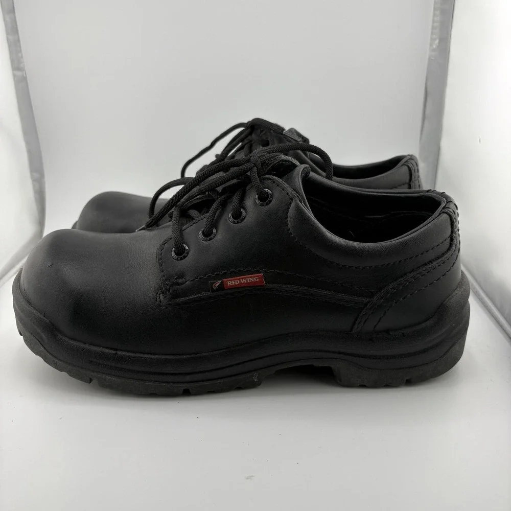 Red Wing King Toe Shoes Mens 7.5 D Black Leather Steel Toe Oil Slip Resistant EH